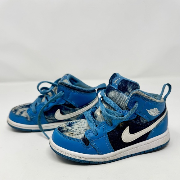 Nike Air Jordan Retro 1 Mid TD Washed Denim Blue DM8950-400 Size 9C - Picture 2 of 6